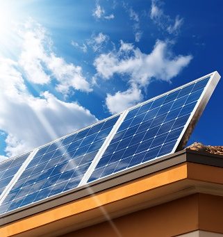 Close-up,Of,A,House,Roof,With,A,Solar,Panels,On